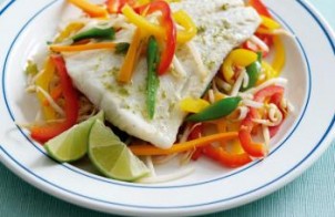 سمك بصوص الليمون والفلفل